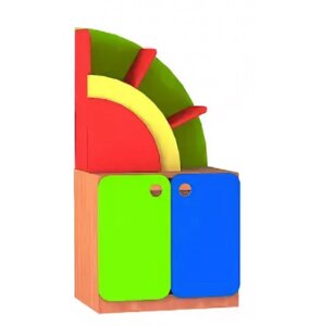 Стенка модульная «радуга» модуль №1 (цветной фасад)