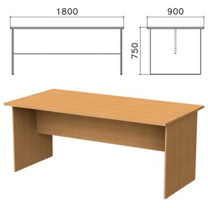 Стол для переговоров Монолит, 1800х900х750 мм, цвет бук бавария, СМ18.1