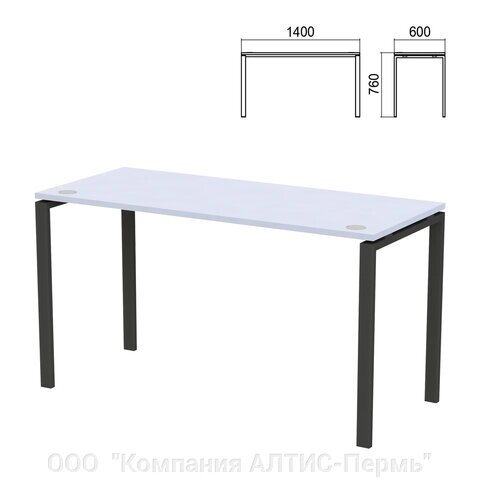 Стол на металлокаркасе Арго, 1400х600х760 мм, серый (КОМПЛЕКТ) от компании ООО  "Компания АЛТИС-Пермь" - фото 1