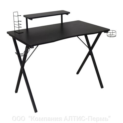 Стол на металлокаркасе BRABIX TECH GT-002, 1000х635х750 мм, черный, 641858 от компании ООО  "Компания АЛТИС-Пермь" - фото 1