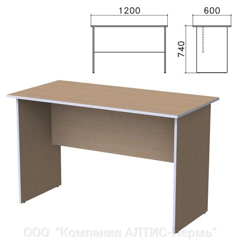 Стол письменный Бюджет, 1200х600х740 мм, орех онтарио от компании ООО  "Компания АЛТИС-Пермь" - фото 1