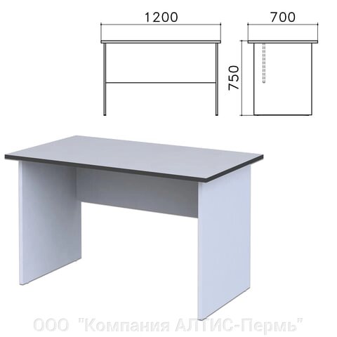 Стол письменный Монолит, 1200х700х750 мм, цвет серый, СМ1.11 от компании ООО  "Компания АЛТИС-Пермь" - фото 1