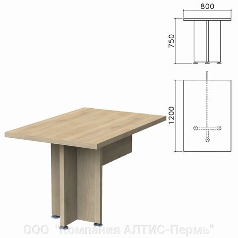 Стол приставной Приоритет 800х1200х750 мм, кронберг (КОМПЛЕКТ) от компании ООО  "Компания АЛТИС-Пермь" - фото 1