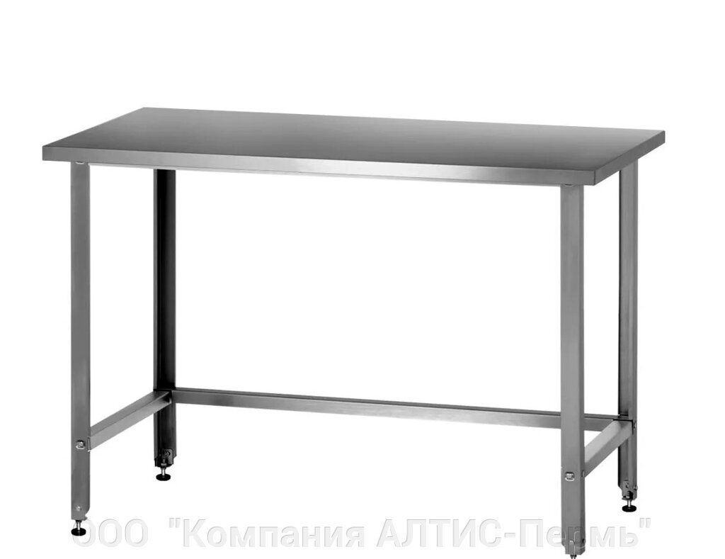 Стол производственный СПРн - 600*600*860 "Norma Inox" (полка-обвязка, ножка угловая) от компании ООО  "Компания АЛТИС-Пермь" - фото 1