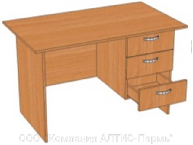 Стол с подвесной тумбой (с 3 ящиками) 1000*700*750 от компании ООО  "Компания АЛТИС-Пермь" - фото 1
