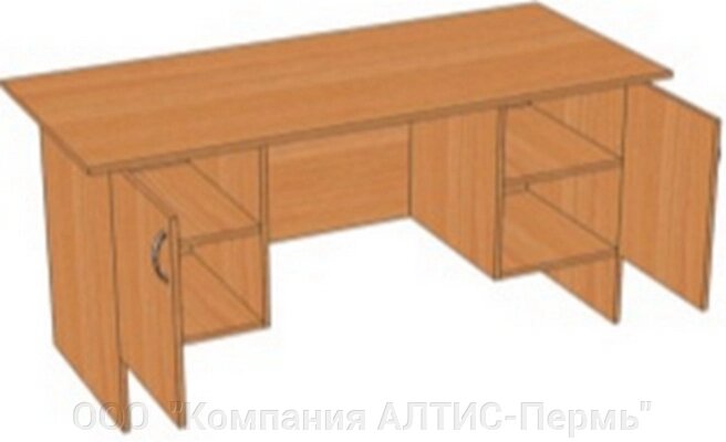 Стол с подвесными тумбами (2 дверки) 1600*700*750 от компании ООО  "Компания АЛТИС-Пермь" - фото 1