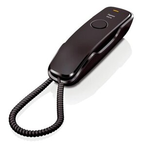 Телефон Gigaset DA210, набор на трубке, быстрый набор 10 номеров, световая индикация звонка, черный