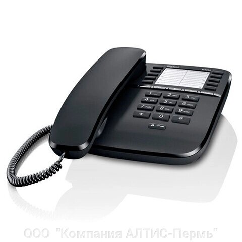 Телефон Gigaset DA510, память 20 номеров, спикерфон, тональный/импульсный режим, повтор, черный от компании ООО  "Компания АЛТИС-Пермь" - фото 1