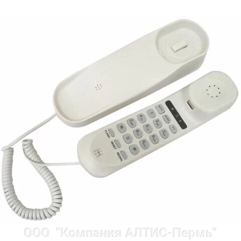 Телефон RITMIX RT-002 white, удержание звонка, тональный/импульсный режим, повтор, белый от компании ООО  "Компания АЛТИС-Пермь" - фото 1