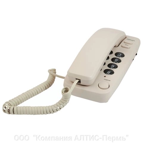 Телефон RITMIX RT-100 ivory, световая индикация звонка, отключение микрофона, слоновая кость от компании ООО  "Компания АЛТИС-Пермь" - фото 1
