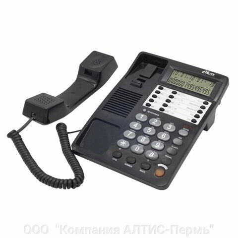 Телефон RITMIX RT-495 black, АОН, спикерфон, память 60 номеров, тональный/импульсный режим, черный от компании ООО  "Компания АЛТИС-Пермь" - фото 1