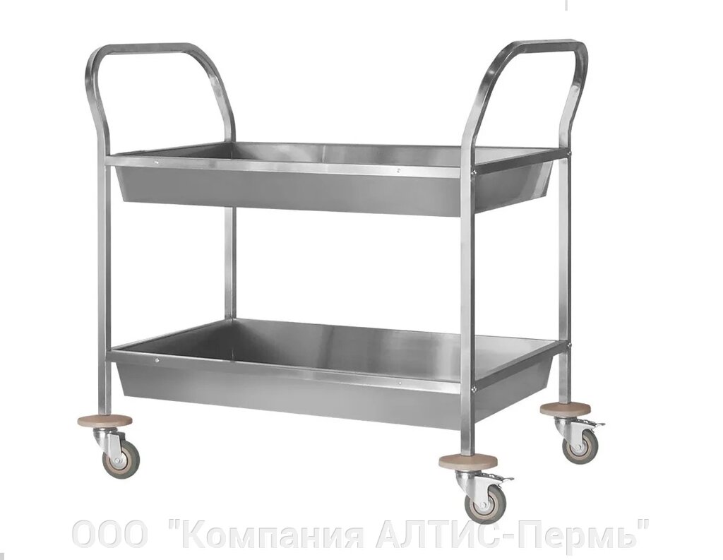 Тележка для сбора посуды ТДПп - 800*500*860 "Profi Inox", 2 уровня от компании ООО  "Компания АЛТИС-Пермь" - фото 1