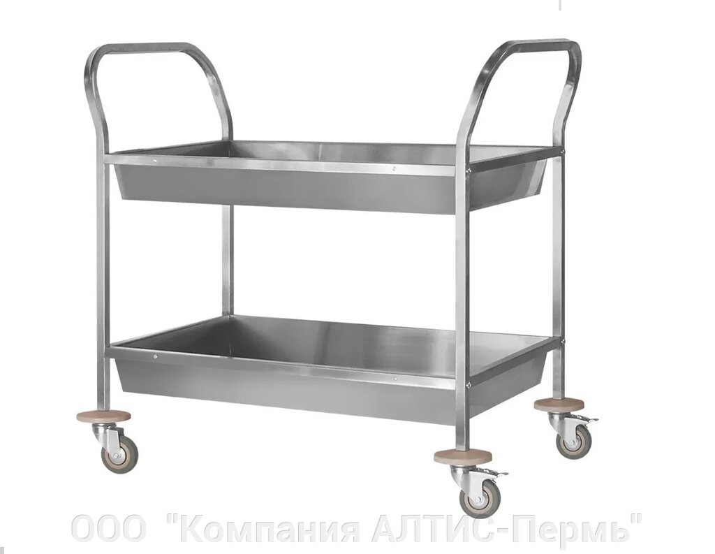 Тележка для сбора посуды ТДПп - 800*500*860 "Profi Ral", 2 уровня от компании ООО  "Компания АЛТИС-Пермь" - фото 1