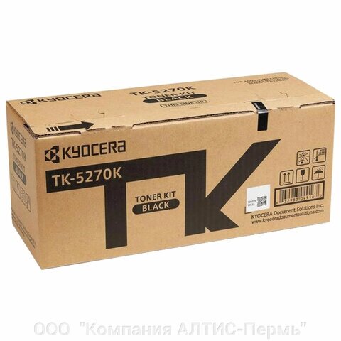 Тонер-картридж KYOCERA (TK-5270K) M6230cidn/M6630cidn/P6230cdn, черный, оригинальный, ресурс 8000 страниц от компании ООО  "Компания АЛТИС-Пермь" - фото 1