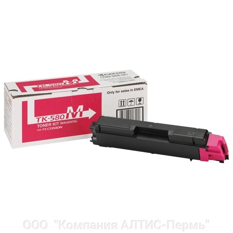 Тонер-картридж KYOCERA (TK-580M) FS-C5150DN/P6021CDN, пурпурный, оригинальный, ресурс 2800 стр. от компании ООО  "Компания АЛТИС-Пермь" - фото 1