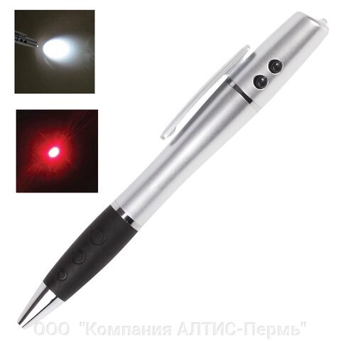 Указка лазерная, радиус 200 м, LED-фонарь, шариковая ручка, линия 0,5 мм, LH612 от компании ООО  "Компания АЛТИС-Пермь" - фото 1