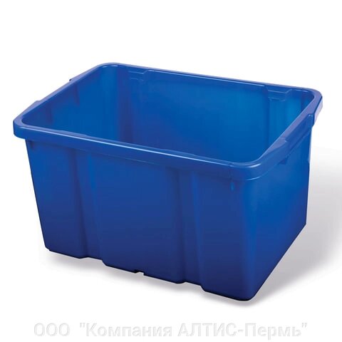 Ящик для хранения штабелируемый, 60 л, 60х40х34 см, цвет синий, PT9954 от компании ООО  "Компания АЛТИС-Пермь" - фото 1