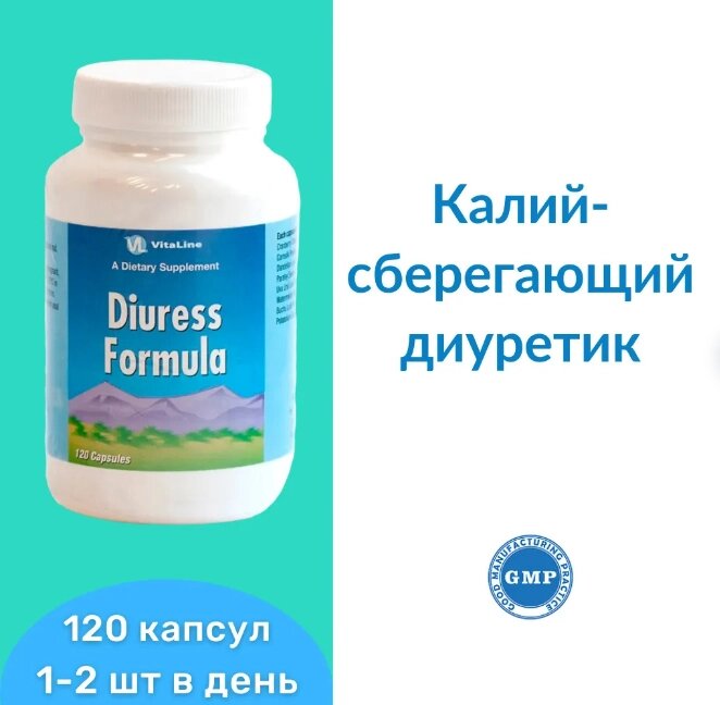 Диуресс формула / Diuress Formula 120 капс. 500 мг от компании «Vitawel» - фото 1