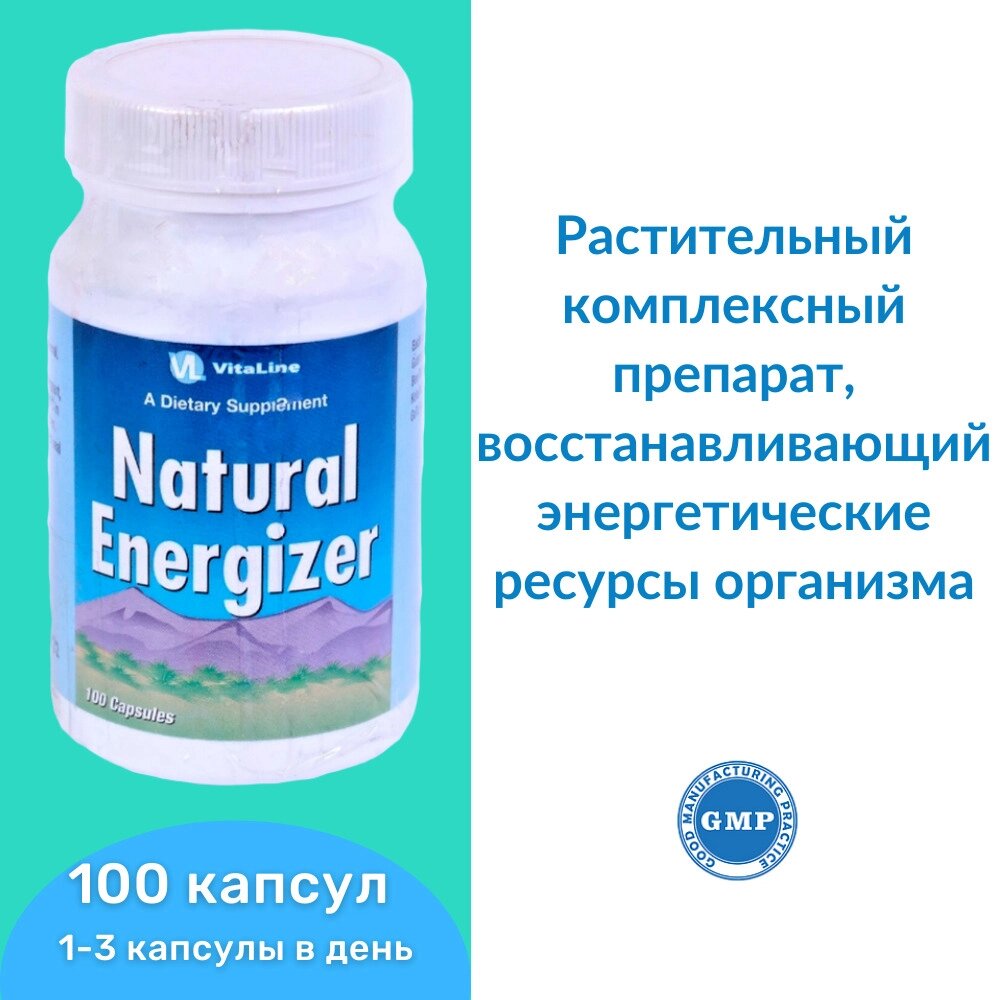 Нэчурал Энерджайзер / Natural Energizer 100 капс. 500 мг от компании «Vitawel» - фото 1