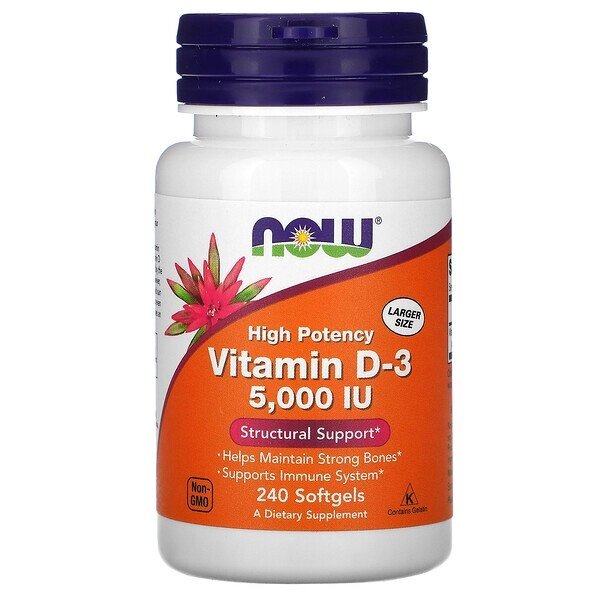 Витамин D3. 5000 мг. 240 капс. Vitamin D3 - характеристики
