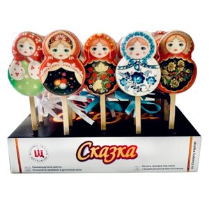 Изделия пряничные на палочке "Матрёшка" 20 гр./ 25 шт.
