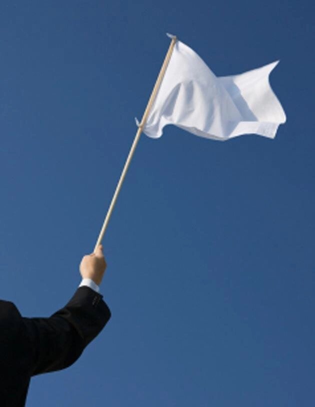 Флаг-отмашка, белый 75х75 от компании ГК Трансвек - фото 1