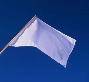 Флаг-отмашка, белый 75х75