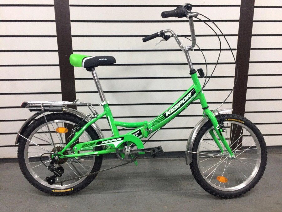 Складной велосипед Kespor FS 20-6 sp зеленый от компании ГК Трансвек - фото 1