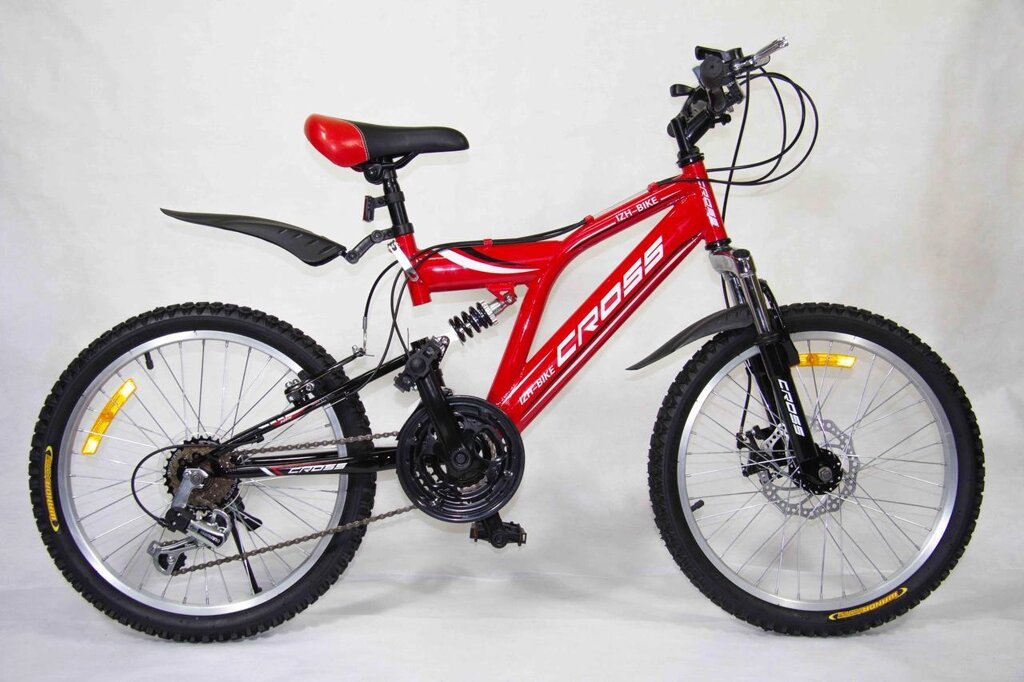 Велосипед двухподвесный IZH-BIKE CROSS 20" красный 18 скор. подростковый от компании ГК Трансвек - фото 1