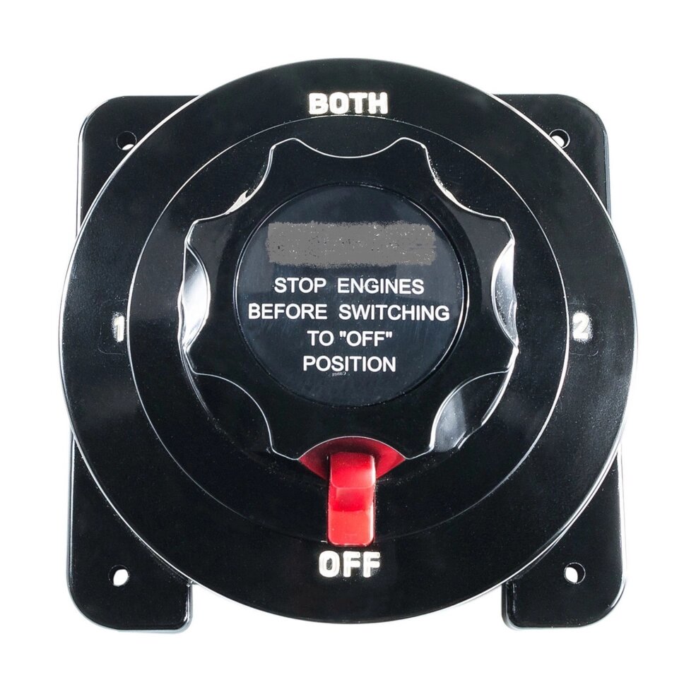 Выключатель массы (переключатель батарей)  "OFF-1-BOTH-2" (2 АКБ), 175 А, черный от компании ГК Трансвек - фото 1