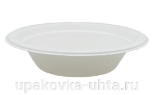 Био Тарелка суповая, из растительного волокна 480мл, d-174мм, h-40мм /1000шт/50шт от компании "ПолиПак" ПАКЕТЫ - фото 1