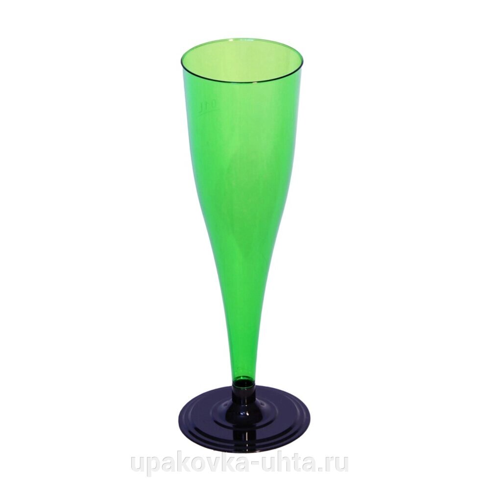Бокал Кристалл 150мл для Шампанского, зеленый (6шт) от компании "ПолиПак" ПАКЕТЫ - фото 1