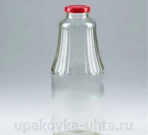 Бутылка стеклянная ТО 1л, d-43мм, с крышкой от компании "ПолиПак" ПАКЕТЫ - фото 1