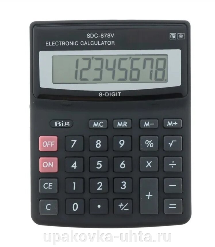 Калькулятор SDC-878V, 8 рязрядов от компании "ПолиПак" ПАКЕТЫ - фото 1