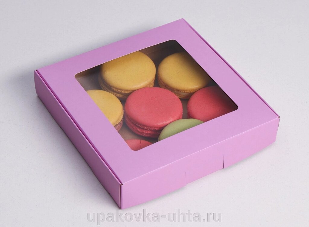 Коробка для Печенья 160*160* 30мм, Цветная /10шт от компании "ПолиПак" ПАКЕТЫ - фото 1