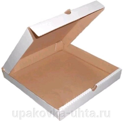 Коробка для пиццы  280*280*40мм Белая /50шт в кор от компании "ПолиПак" ПАКЕТЫ - фото 1
