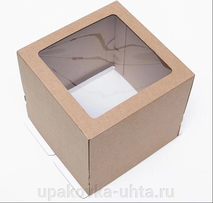 Коробка для Торта  250*250*240мм, Крафт /5шт в уп от компании "ПолиПак" ПАКЕТЫ - фото 1