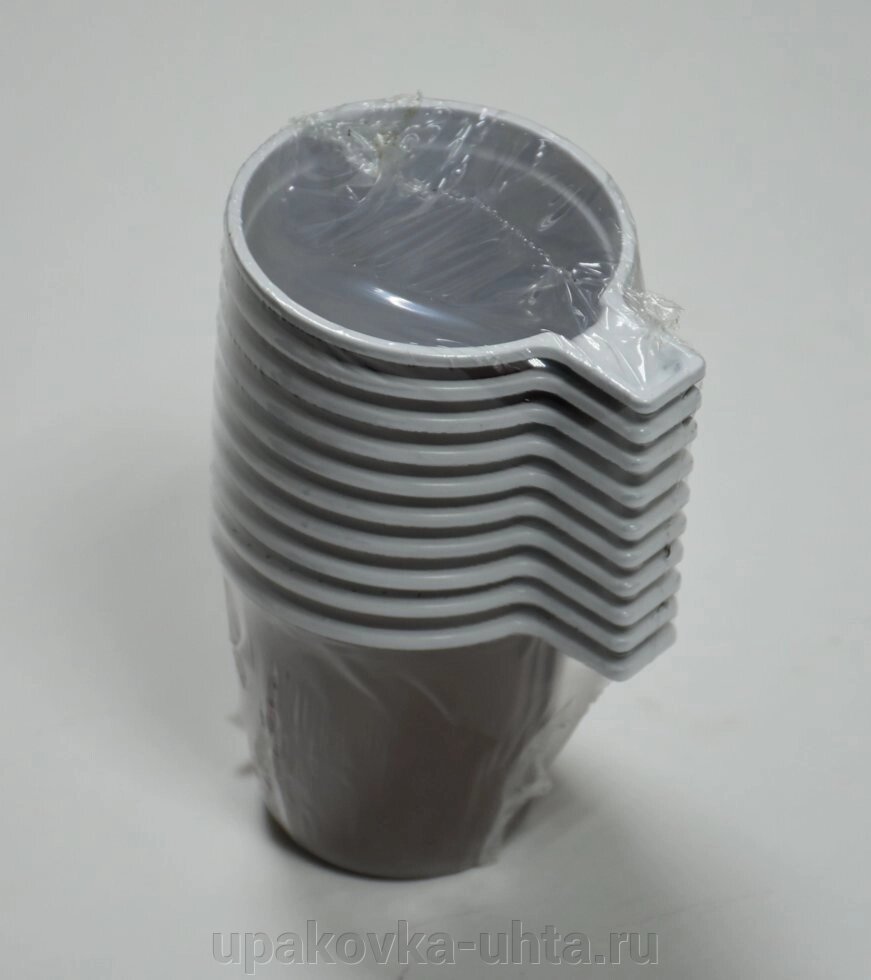 Набор  Чашка 200мл, бело-коричневая /10шт в уп от компании "ПолиПак" ПАКЕТЫ - фото 1