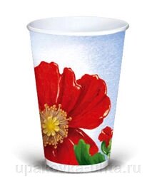 Набор стаканов "Маки" 250мл (6шт) от компании "ПолиПак" ПАКЕТЫ - фото 1