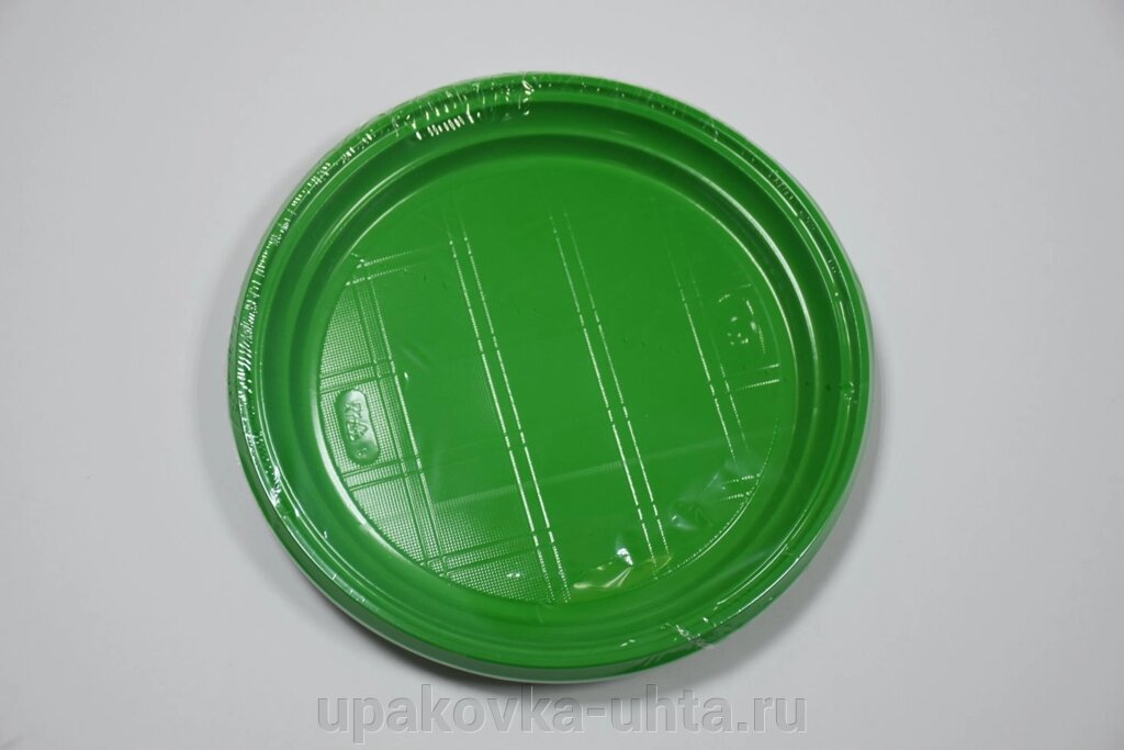 Набор Тарелка d-205, зеленая /10шт от компании "ПолиПак" ПАКЕТЫ - фото 1