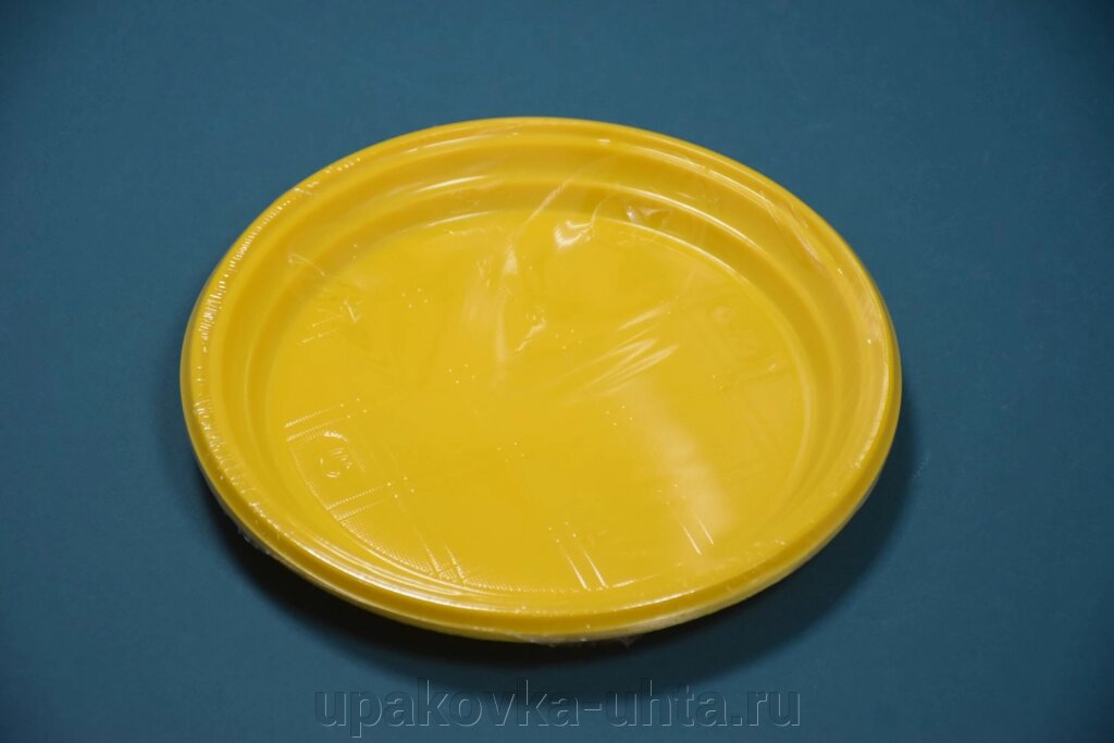 Набор Тарелка d-205, желтая /10шт от компании "ПолиПак" ПАКЕТЫ - фото 1