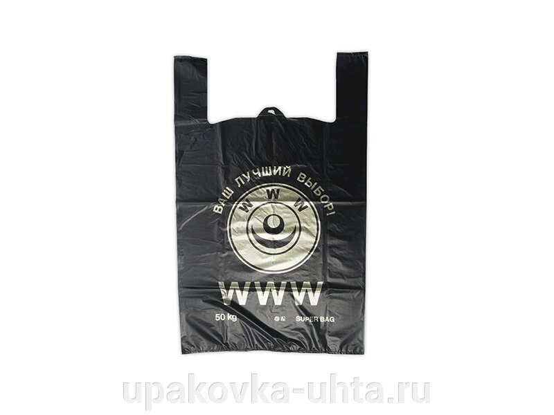 Пакет-майка  43+20*69см, 40мкм, ПНД  "Авто" (50шт) /10уп в кор от компании "ПолиПак" ПАКЕТЫ - фото 1