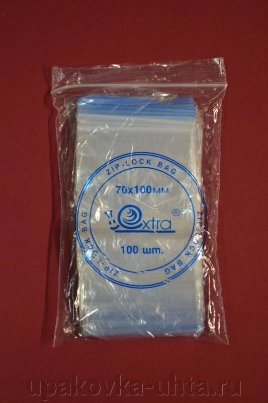 Пакет ПВД с замком (zip-lock)  7*10см /10000-1000шт в кор/100шт в уп от компании "ПолиПак" ПАКЕТЫ - фото 1