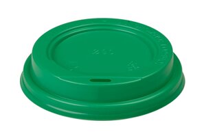 Крышка пластиковая d-80мм, Зеленая д/стакана 250мл /1000шт/100шт