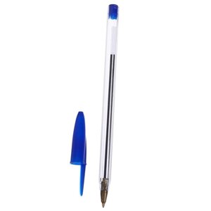 Ручка шариковая Прозрачный корпус, синий стержень 0,7мм /100шт
