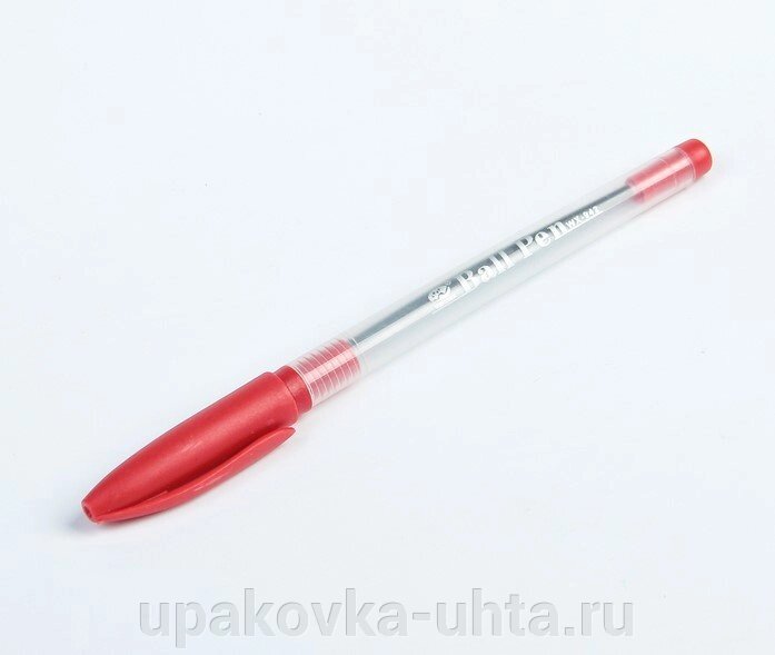 Ручка шариковая, красный стержень, 1мм /30шт/1шт - распродажа