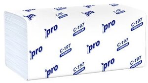 Полотенце листовое V-образное, 2-сл, ширина 11,5см PROtissue Premium (200л) /20уп в кор