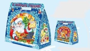 Коробка подарочная 1200гр "НГ Мастерская Деда Мороза" /220шт в кор