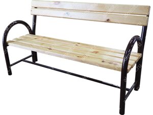 Скамейка AB-1008-1500 уличная с деревянными досками