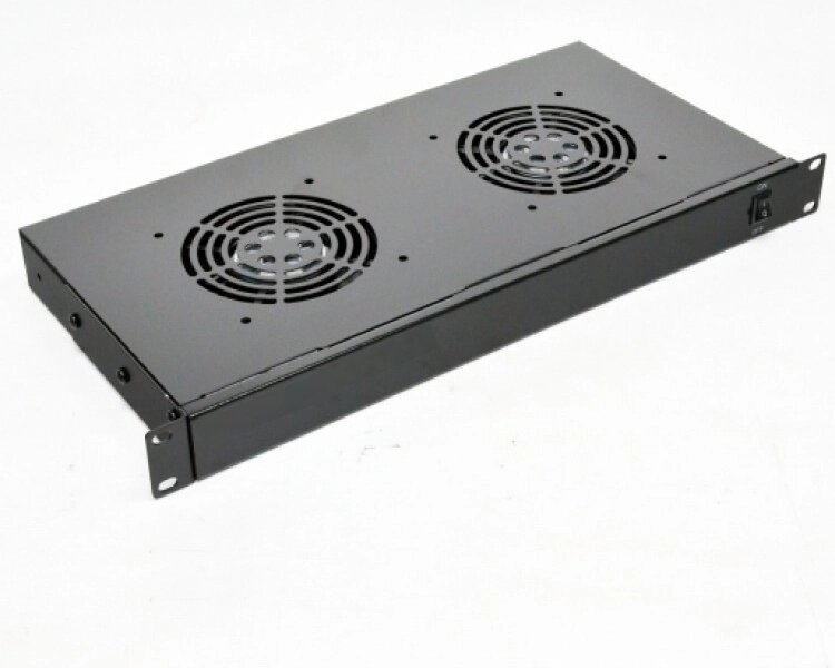 Модуль вентиляторный 19"1U 2 вентилятора с терморегулятором от компании ООО КОЛМЭН-ПЛЮС - фото 1